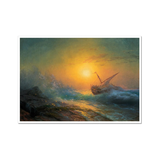 Mer agitée au coucher du soleil | Ivan Aïvazovski | 1896