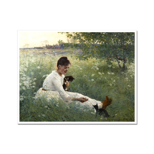 Fille avec des chats en été | Elin Danielson-Gambogi | 1892