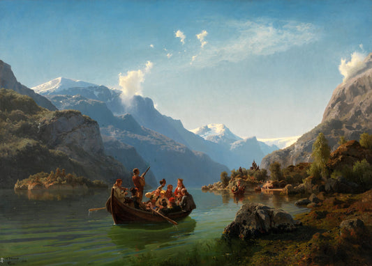 Hochzeitsreise in Hardanger | Adolph Tidemand &amp; Hans Gude | 1848