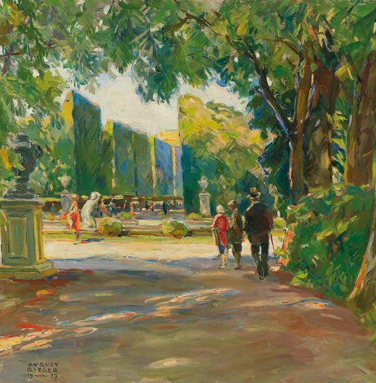 Dans le parc du château de Schönbrunn | August Rieger | 1927