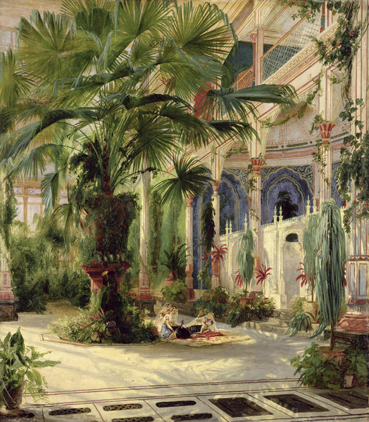 Dans la serre aux palmiers de Potsdam | Carl Blechen | 1834