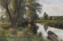 Load image into Gallery viewer, Summer Landscape with River Floodplain | Peder Mørk Mønsted | 1911
