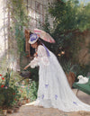 Dame arrosant des fleurs | Victor Gabriel Gilbert | XIXe siècle