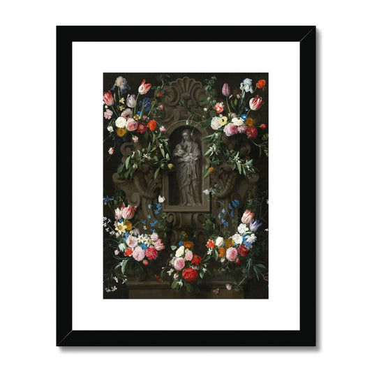 Garland of Flowers Surrounding a Sculpture of the Virgin Mary | Daniel Seghers | 1645