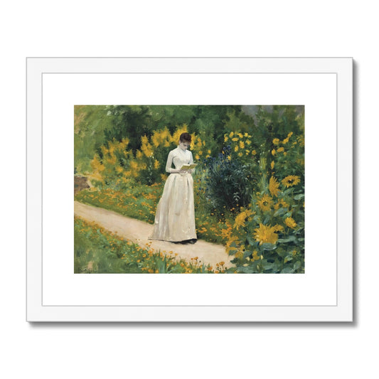 Lecture sur le chemin du jardin | Albert Aublet | 1883