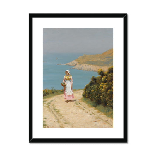 Girl on a Coastal Path | Edmund Leighton | 1893