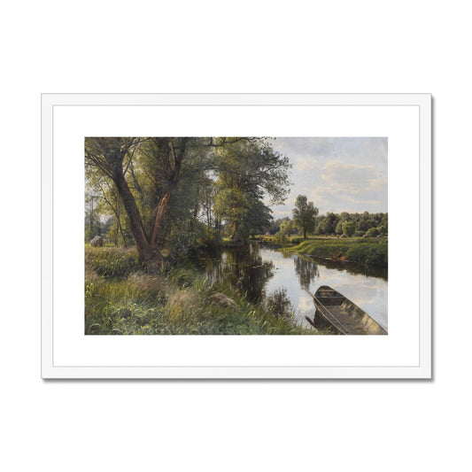 Paysage d'été avec plaine inondable de la rivière | Peder Mørk Mønsted | 1911