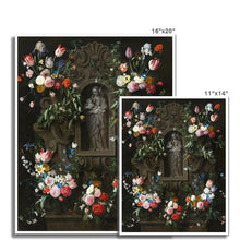 Load image into Gallery viewer, Garland of Flowers Surrounding a Sculpture of the Virgin Mary | Daniel Seghers | 1645
